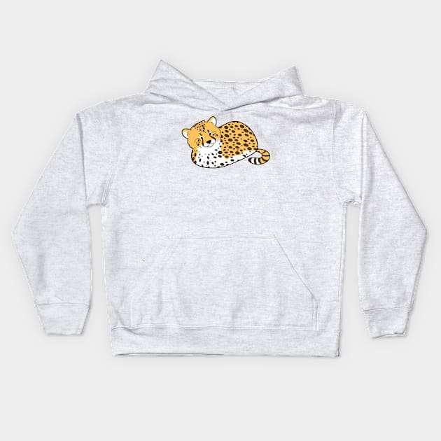 Cheetah Cat Loaf Kids Hoodie by little-ampharos